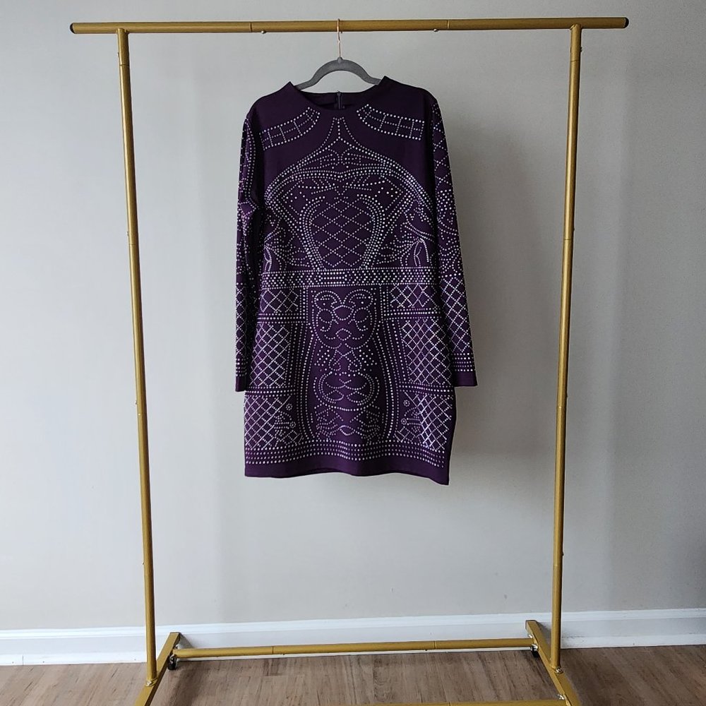 Women's Plus Size Studded Bodycon Mini Dress